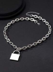 1pc & Stylish Personalized Pendant Necklace For Women - Silver - View 4