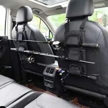 Backseat Car Fishing Rod Holder Organizer Bag, Easy Install Lightweight Vehicle Rod Rack For SUV, Van And Truck, Durable Oxford Cloth Design, Portable Safe Fishing Gear Bag