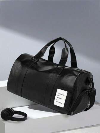 PU 皮革健身包，男女通用，带鞋盒和湿隔层 - 旅行包，运动健身锻炼适用，适合购物、钱包、购物、年轻女性、大学生、新婚夫妇、白领。非常适合办公室、大学、工作、商务、通勤、户外活动、旅行和野餐