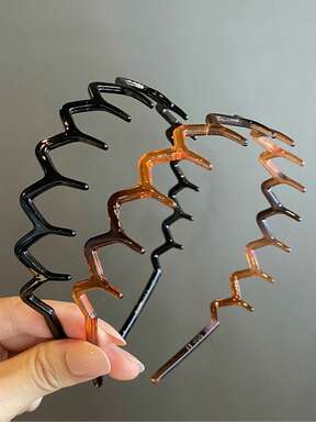 2pcs Ladies' Simple Basic Hair Hoop With Big Wavy Shape, Makeup Headband, Plastic Hair Hoop With Elegant Style, Hair Accessory Halloween, Hair Accessories For Women, Hair Tools, Beauty Accessories, Curly Hair Accessories, For Women, Fall, Travel, Hair Tools Women, Hair Stuff, Fall, Hair Accessories, Travel, Women, Hair Tools, Hair Stuff, Stuff, Beauty Accessories