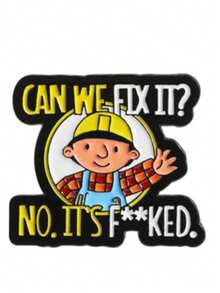 1 件修理工珐琅翻领别针，带有趣标语，适合女性、领针、徽章、背包、服装配饰、时尚珠宝、礼物 - 彩色 - 查看 3