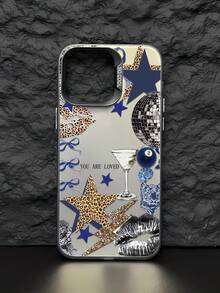 1 件豹纹拼布图案，带独立按钮，IMD 防震防滑黑色手机壳，兼容 16 ProMax/16/16 Pro/16 Plus/15/15 ProMax/15 Pro/11/12/13/14 ProMax/11 Pro/11 ProMax/12 Pro/12 ProMax/13 Pro/13 ProMax/14 Pro/14 ProMax，时尚创意防水防摔防刮 - 彩色 - 查看 2