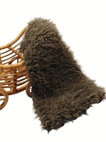 新生儿摄影道具毯子柔软仿毛皮拍摄背景垫背景婴儿照片长毛皮垫婴儿洗澡礼物 - 彩色 - 查看 15