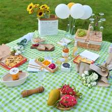 Große Stranddecke, Outdoor-Picknick-Matte, wasserdichte und sandabweisende tragbare Stranddmatte, schnell trocknend und faltbar, leicht für Frühling Sommer Camping für Outdoor-Indoor-Familie, Strand, Park, Rasenflächen, Wandern, Musikfestival, Picknickdecke