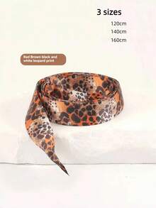 4 件豹纹鞋带 + 胸针珠，涤纶材质适合运动鞋、帆布鞋，易于护理且轻便，带有动物纹理细节和精致的珠饰（不含鞋子） - 紅棕豹紋+米白 - 查看 7