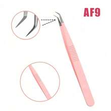 FADVAN 1 Pc Eyelash Tweezers Extension Pink Stainless Steel Superhard Tweezers With Fiber Tips High Precision Anti-Static Tweezers