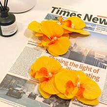 10pcs Artificial Orchid Flower Heads, Phalaenopsis Butterfly Orchid Petals For DIY Crafts, Fake Flowers For Wedding And Home Decor