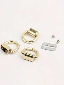 金属D形环龙虾扣，适用于手提包和斜挎包 - DIY钱包链配件，无需工具，可拆卸DIY配件，带螺丝，适用于包包和手机壳。