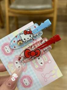 Sanrio Hello Kitty Cartoon Seamless Hairpins. These Are Sweet And Lovely Hairpins For Stray Hairs And Bangs On The Sides. They Are Portable, Versatile, And Suitable For Daily Use As Hair Accessories. They Are Small In Size And Won't Damage The Hair, Making Them Suitable For All Hair Types.,Hair Accessories,Hair Accessories Women, Hair Accessory, Hair Accessories, Hair Tools, Curly Hair Accessories, Women,Hair Stuff,Fall,Hair Accessories,Hair Tools,Hair Stuff,Stuff,Beauty Accessories,Gifts,Travel,Gifts For Women,Hair Stuff,Stocking Stuffers