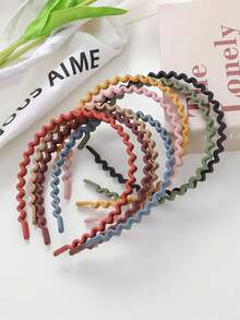 Frosted Multi-Color Fashion Hair Pressing Headband Invisible Wave Headband Summer Sports Face Washing Short Hair Headband Hair Hoop - Multicolor - View 2