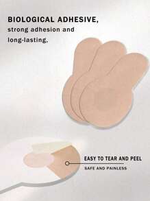 50 Peças Fita Autoadesiva Para Elevar O Seio Tamanho Plus Size 8cm, Capa Para Mamilo Invisível Sem Rastro, Fina e Respirável Para Verão, Para Mulheres