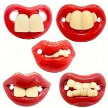 1 Durable Silicone Dog Chew Toy - Fun Soothing Item Design For Teeth Cleaning And Eliminating Boredom - Red Lipstick Shaped Chew Toy Suitable For Puppies And Dogs, Teeth Cleaning Toy | Humorous Pet Toy | Silicone Dog Toy, Suitable For Aggressive Chewing Dog Toy