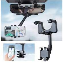 Suporte Espelho Retrovisor Central Para Celular Extensível Giro 360º 4708 - Preto - Visão 3