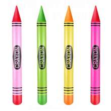 Inflatable Crayon Set, Giant Crayon Prop, Oversized Colored Pencil, Paintbrush Hanging Inflatable Decor, Suitable For Garden, Room, Birthday, Party Decoration