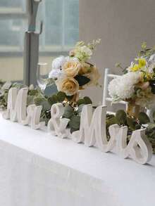 1 件纯色婚礼装饰 先生和夫人 情人节 - 白色 - 查看 6