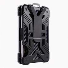 1 PCS Minimalist Wallet - RFID Protection, Ultra-Thin Aluminum Travel Card Holder, Card Storage Box, Credit Card And Wallet Organizer, With Transparent ID Card Holder, Can Hold Up To 15 Cards And Cash Holder, Slim Tactical Money Clip, Scratch Resistant Slim Card Holder Wallet - Front Pocket Wallet For Men & Women - 彩色 - 查看 5