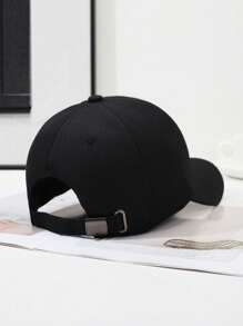 1pc Men's Casual Simple Cross Print Pattern Adjustable Baseball Cap, Suitable For Everyday And Travel Outfits