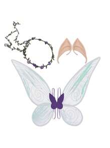 1PC/3pcs Fairy Wings For Adults,Butterfly Wings,Angel Wings,Fairy Costume For Women Halloween Dress Up Party Favor,Festival Costume Props(The Stripes On The Wings Are Random In Color)