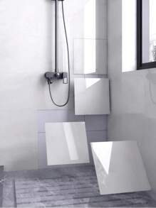 14 pièces Autocollants muraux en vinyle 30x30cm, Décalcomanies de carrelage autocollantes, Imperméables autoadhésives pour salle de bain, cuisine, chambre, salon (Marbre blanc) Accessoires de salle de bain