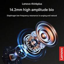 Lenovo TW70 高保真无线耳机 | 石墨烯振膜 | 三段均衡器 | Dirac 全景声 | Hi-Res 认证，黑色 - 黑色 - 查看 4