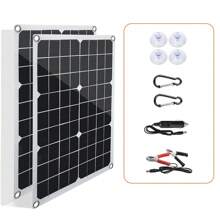 Solarpanel zum Aufladen über USB, für Camping, Wandern, Notfall-Aufladung, tragbares Handy-Ladepanel, reisefertiges Solarpanel zum Aufladen von Autobatterien