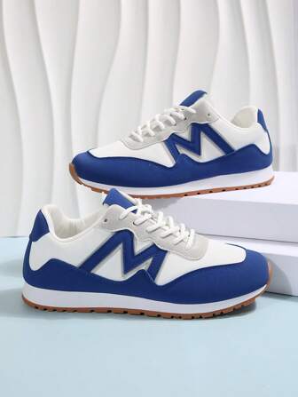 1 paire de chaussures de sport pour enfants en tissu maille confortable et respirant
