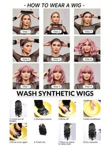 Pixie Cut Wig For Women - Short Layered Straight Synthetic Hair With Bangs,Light Beige Tones, Daily Use & Special Occasions - 米色 - 查看 10