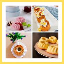 6 Mini Pudding Molds Cakes Pies Cupcake Gelatin Non-Stick Baking Tray Airfryer - Đỏ - Xem 5