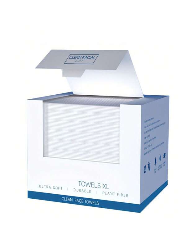 CLOUDROL 1 Caja de 26*30cm de toallitas faciales desechables talla grande gruesas, 40 hojas/caja, para limpiar la piel
