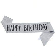 1set Happy Birthday Sash Ribbon And Headband For Women And Men,Birthday Decorations Sash,Birthday Sash Gift For Any Age Birthday Party Decor - Multicolor - View 13