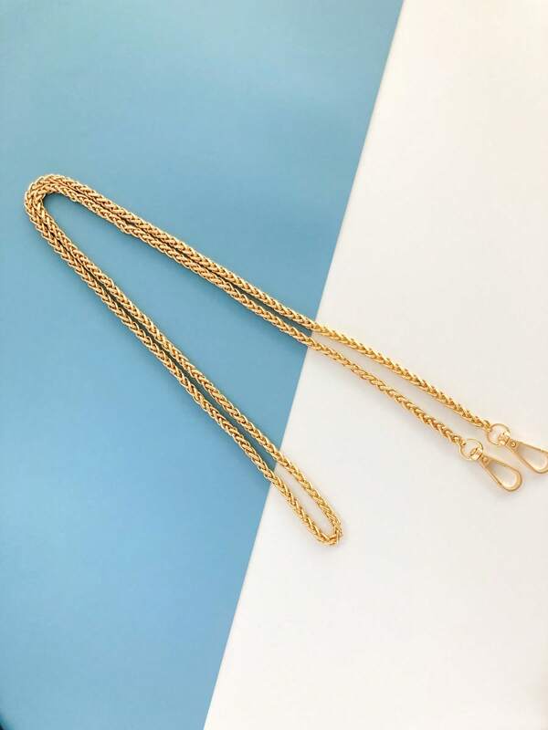 Cadena de metal dorado recta de 0.5CM 5MM, Accesorio de repuesto para asa de bolso, Reemplazo de accesorios de hardware de bolso portátil y duradero, Elegante y práctico para trabajadores de cuello blanco, adolescentes, mujeres y estudiantes universitarios