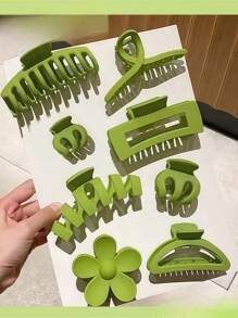 1 Stück/5 Stück/8 Stück extra große doppelschichtige Cut Out Schmetterling Haarklammern, Haarkrallen, elegant & stylisch, ABS Kunststoff Material Sommer