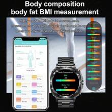 GUHUAVMI 2025 New Smart Watch Compatible With Galaxy Watch 7, Wireless Calling/Dial, 1.43inch AMOLED Full Screen Touch, AI Voice, Info Push, NFC Access Control, SOS Call Smartwatch, ECG/Heart Rate/Sleep Monitoring, Fitness Tracker, Health Smartwatch For Men Women, Compatible With Android IOS