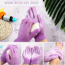 1/3/5/10pcs Bath Exfoliating Gloves, Reusable Shower Mitts For Scrubbing, Back Scrubber, Massage And Body Exfoliation, Body Cleansing Accessories,2/4/8/20/30/40pcs,For Bath, Face, Spa, Hand Wash, Deep Dead Skin Wash