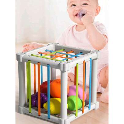 1 Set Rainbow Fruit Stacking Toys, Random Colors, Grip Training Toys Suitable For Toddler Boys And Girls