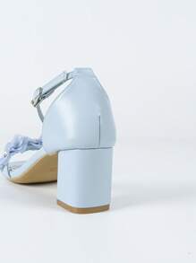 Sandalias con tacón grueso, adornadas con flores y rhinestones, estilo elegante para fiestas, para bodas y banquetes, tacones altos de satén blanco