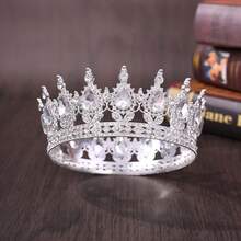1 chiếc vương miện hoàng gia sang trọng dành cho Nữ hoàng/Vua, phụ kiện tóc công chúa cho đám cưới, tiệc tùng, ngày Valentine. - Nhiều màu - Xem 9