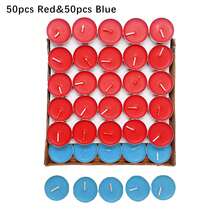 100 件/50 件圆形茶蜡烛/4 件心形/圆形/方形香薰蜡烛 - 无烟茶蜡烛适用于家居装饰、礼物、煮茶，适合婚礼/生日/求婚场景布置，以及其他各种节日