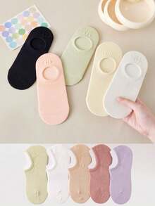 10 Pairs Cartoon Socks With Breathing Design! Invisible Style + Breathable Technology, Adorable And Healing - Multicolor - View 9