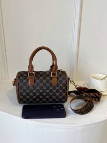 Vintage Coffee Color Handbag New Boston Style Women Shoulder Bag, Crossbody Pillow Bag