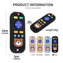 1 pezzo Ciuccio in silicone a forma di panda, giocattolo da dentizione a forma di telecomando TV, per neonati da 6 a 12 mesi, ciuccio a tema animale per stimolare la curiosità del bambino, il miglior regalo per i bebè
