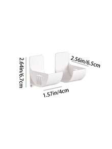 2pcs Wall-Mounted Plastic Storage Rack, Punch-Free Garbage Bag Storage Rack, Can Be Fixed On The Side Of The Refrigerator Or Cabinet, Kitchen Plastic Wrap, Garbage Bag Storage Rack, Storage Rack, Kitchen Supplies - Multicolor - View 3