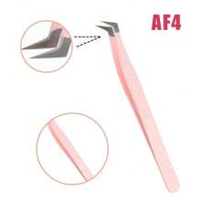 FADVAN 1 Pc Eyelash Tweezers Extension Pink Stainless Steel Superhard Tweezers With Fiber Tips High Precision Anti-Static Tweezers