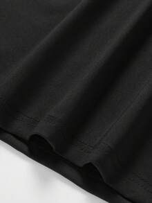 男士无袖健身运动背心、打底短袖 T 恤、压缩衬衫 - 黑色 - 查看 8