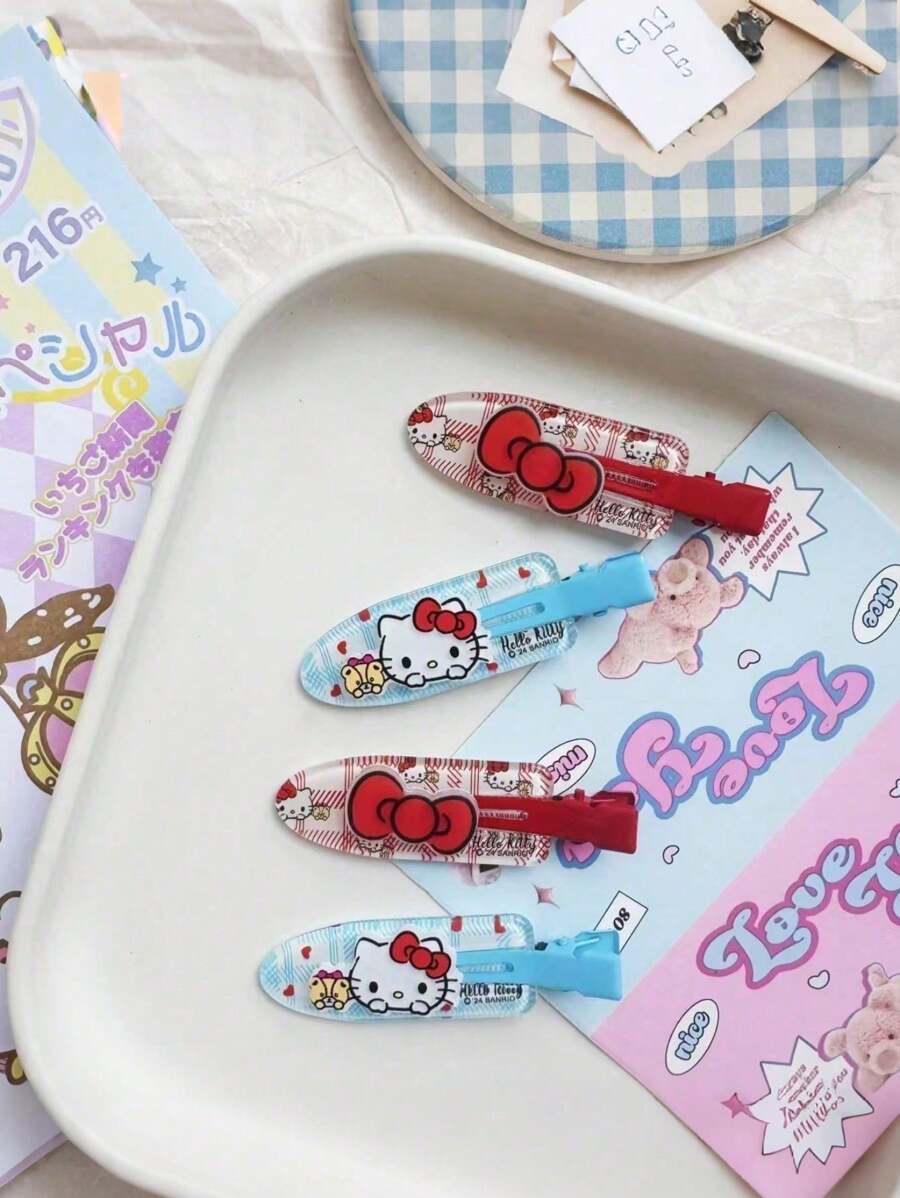 Sanrio Hello Kitty Cartoon Seamless Hairpins. These Are Sweet And Lovely Hairpins For Stray Hairs And Bangs On The Sides. They Are Portable, Versatile, And Suitable For Daily Use As Hair Accessories. They Are Small In Size And Won't Damage The Hair, Making Them Suitable For All Hair Types.,Hair Accessories,Hair Accessories Women, Hair Accessory, Hair Accessories, Hair Tools, Curly Hair Accessories, Women,Hair Stuff,Fall,Hair Accessories,Hair Tools,Hair Stuff,Stuff,Beauty Accessories,Gifts,Travel,Gifts For Women,Hair Stuff,Stocking Stuffers