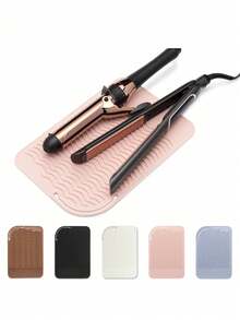 隔热卷发垫袋便携式旅行硅胶垫 1 件超耐热时尚适用于沙龙直发器、卷发器和发型设计工具速冷、通用套、返校、旅行度假必备品、女士发饰