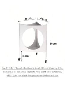 1 pièce de table d'appoint latérale de canapé de conception minimaliste premium avec un design à facettes multiples ajouré, un rangement pratique, des compartiments sur deux niveaux, des roulettes pivotantes verrouillables, léger et économe en espace, convient pour le rangement, la décoration, la table de chevet, la table à thé, l'échantillonnage d'hôtel, dans un style scandinave