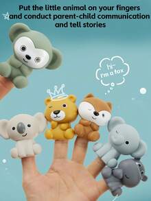 Children's Stackable Floating Boat Bath Toys, Infant Bathtub Swimming Finger Puppet Playset