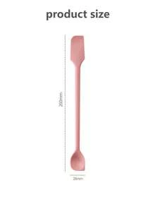 Mini Dual-Head Silicone Scraper, Reusable, Small Jar Scraper, Mini Jam Scraper, Dual-Head Mini Silicone Spoon Scraper, Long Handle Silicone Jar Scraper, Suitable For Kitchen And Beauty - Pink - View 4