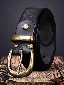 1 条复古做旧真皮腰带，100% 牛皮纯皮休闲正装腰带，父亲节、独立日、劳动节、圣帕特里克节、中国新年等多种节日的礼物 - 彩色 - 查看 13